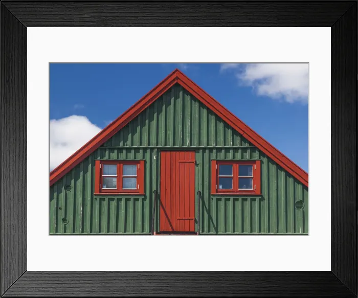 Framed Print : Greenland, Qaqortoq, town building detail Framed Print : Greenland, Qaqortoq, town building detail