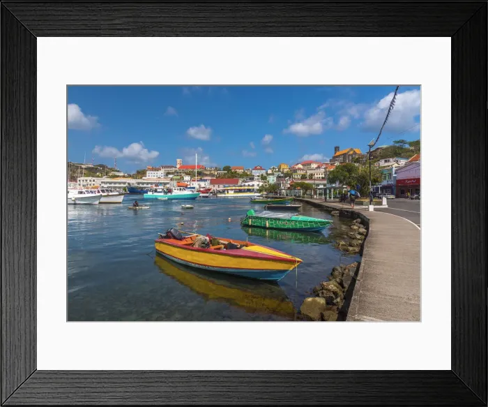 Framed Print : Caribbean, Grenada, St. Georges, Carenage Framed Print : Caribbean, Grenada, St. Georges, Carenage