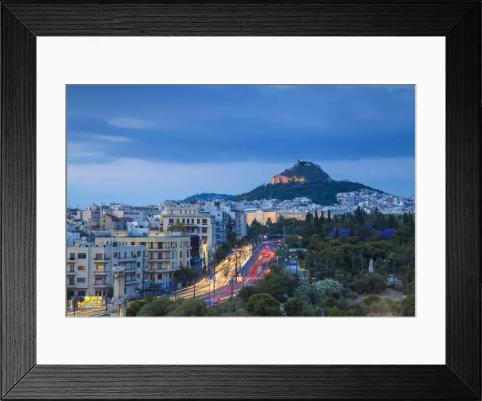 Framed Print : Greece, Attica, Athens, View of Leoforos Vasilissis Amalias towards Lykavittos Hill Framed Print : Greece, Attica, Athens, View of Leoforos Vasilissis Amalias towards Lykavittos Hill