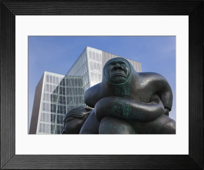 Framed Print : Greenland, Nuuk, Kassassuk Statue, in front of Nuuk Center, tallest building in Greenland Framed Print : Greenland, Nuuk, Kassassuk Statue, in front of Nuuk Center, tallest building in Greenland