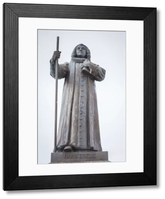 Framed Print : Greenland, Nuuk, statue of missionary Hans Egede Framed Print : Greenland, Nuuk, statue of missionary Hans Egede
