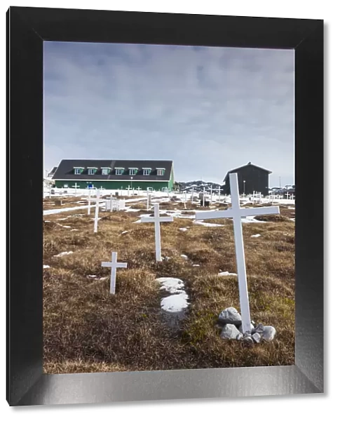 Greenland, Nuuk, Greenland, Nuuk, cemetery by the Hans Egede Kirke church