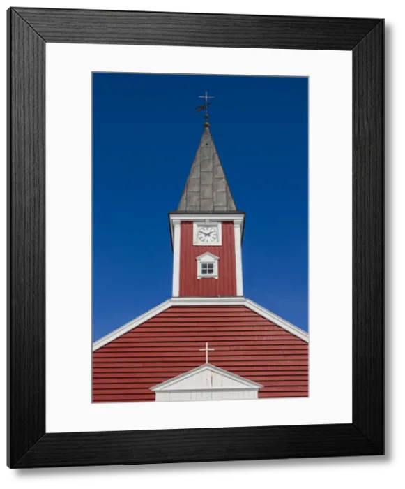 Framed Print : Greenland, Nuuk, Frelsers Kirche church Framed Print : Greenland, Nuuk, Frelsers Kirche church