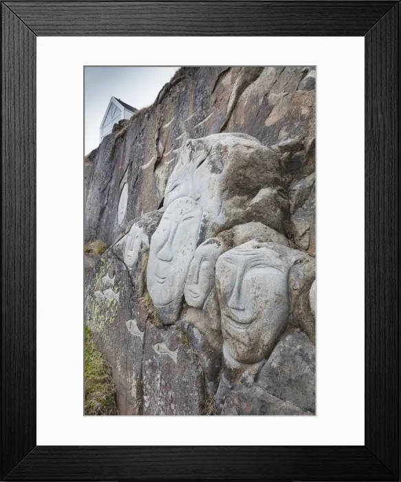 Framed Print : Greenland, Qaqortoq, Stone and Man outdoor sculpture project, Vision-Insight by Aka Hoegh Framed Print : Greenland, Qaqortoq, Stone and Man outdoor sculpture project, Vision-Insight by Aka Hoegh