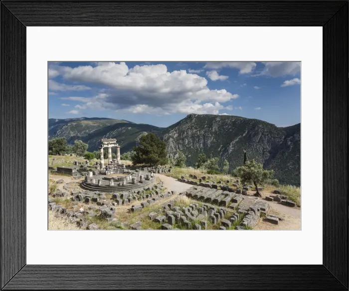 Framed Print : Greece, Central Greece Region, Delphi, Ancient Delphi, Sanctuary of Athena Pronea Framed Print : Greece, Central Greece Region, Delphi, Ancient Delphi, Sanctuary of Athena Pronea