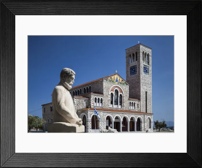 Framed Print : Greece, Thessaly Region, Pelion Peninsula, Volos, Agios Konstantinos church
