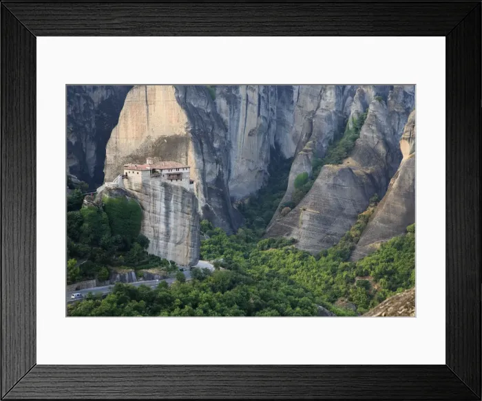 Framed Print : Greece, Thessaly, Meteora, Holy Monastery of Rousanou Framed Print : Greece, Thessaly, Meteora, Holy Monastery of Rousanou