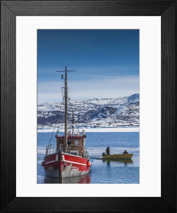 Framed Print : Greenland, Disko Bay, Oqaatsut, village harbor Framed Print : Greenland, Disko Bay, Oqaatsut, village harbor