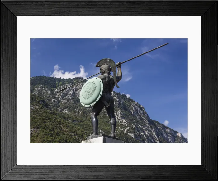 Framed Print : Greece, Central Greece Region, Thermopylae, statue of Spartan leader Leonidas Framed Print : Greece, Central Greece Region, Thermopylae, statue of Spartan leader Leonidas