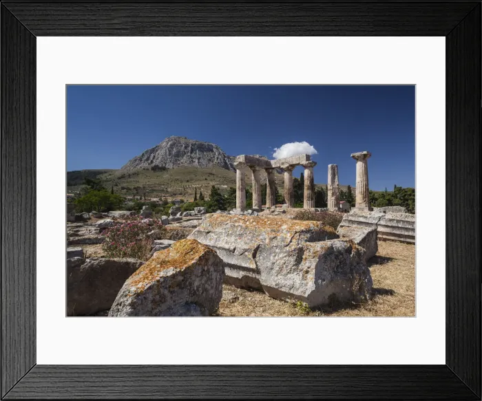 Framed Print : Greece, Peloponese Region, Corinth, Ancient Corinth, Temple of Apollo Framed Print : Greece, Peloponese Region, Corinth, Ancient Corinth, Temple of Apollo