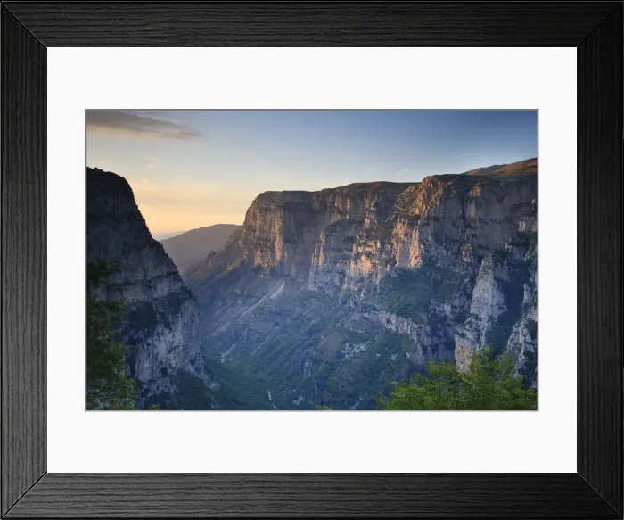 Framed Print : Greece, Epirus Ragion, Zagorohoria Mountains, Vikos Gorge National Park (World s Framed Print : Greece, Epirus Ragion, Zagorohoria Mountains, Vikos Gorge National Park (World s