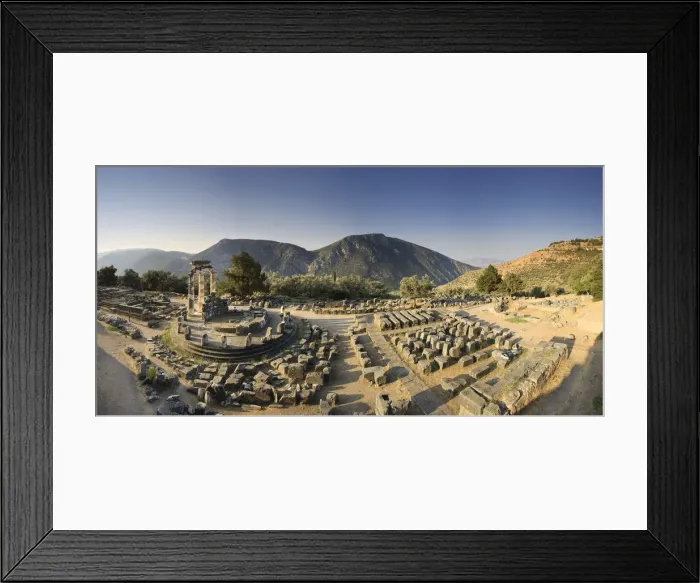 Framed Print : Greece, Delphi, Ancient Delphi, The Tolus at Temple of Athena Pronaia Framed Print : Greece, Delphi, Ancient Delphi, The Tolus at Temple of Athena Pronaia