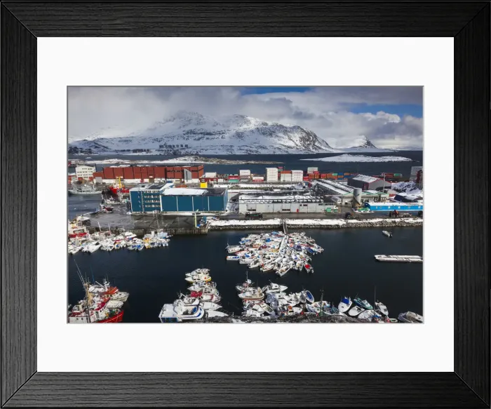 Framed Print : Greenland, Nuuk, commercial port Framed Print : Greenland, Nuuk, commercial port