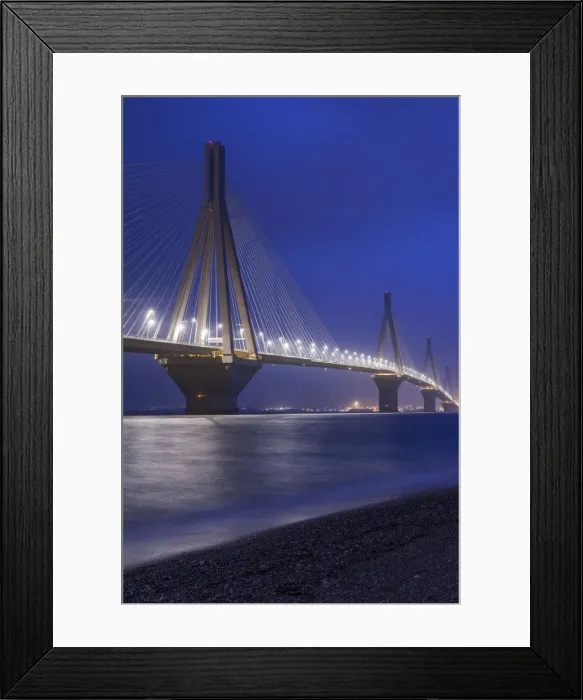 Framed Print : Greece, Peloponese Region, Gulf of Corinth, Patraa-area, Rio Antirio Bridge Framed Print : Greece, Peloponese Region, Gulf of Corinth, Patraa-area, Rio Antirio Bridge