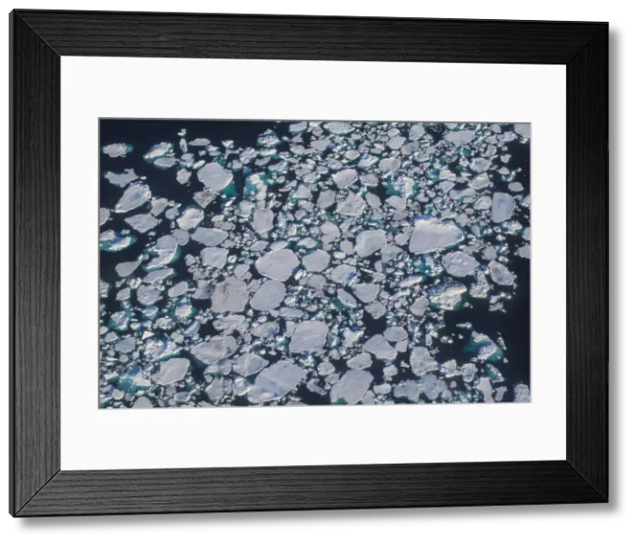 Framed Print : Greenland, Narsarsuaq-Area, Tunulliarfik Fjord, aerial view with floating ice Framed Print : Greenland, Narsarsuaq-Area, Tunulliarfik Fjord, aerial view with floating ice