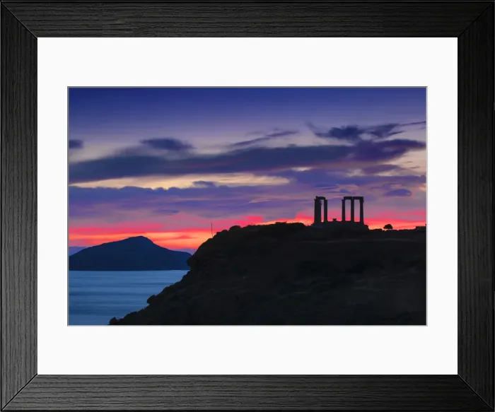 Framed Print : Greece, Attica, Cape Sounion, Temple of Poseidon Framed Print : Greece, Attica, Cape Sounion, Temple of Poseidon