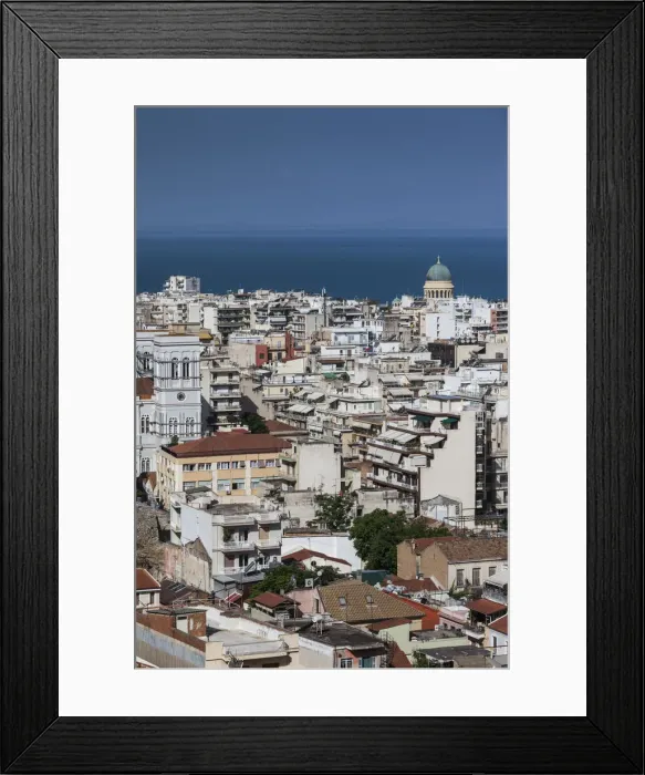 Framed Print : Greece, Peloponese Region, Patra, elevated city view Framed Print : Greece, Peloponese Region, Patra, elevated city view