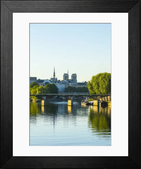 Framed Print : Notre Dame Cathedral & Pont des Arts, Paris, France Framed Print : Notre Dame Cathedral & Pont des Arts, Paris, France