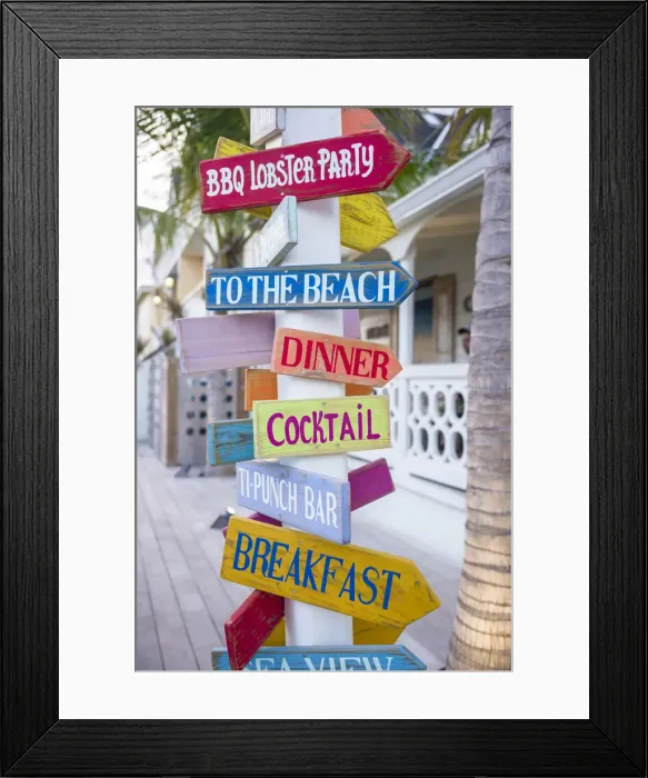 Framed Print : French West Indies, St-Martin, Grand Case, Gourmet Capital of the Caribbean, streetsigns Framed Print : French West Indies, St-Martin, Grand Case, Gourmet Capital of the Caribbean, streetsigns