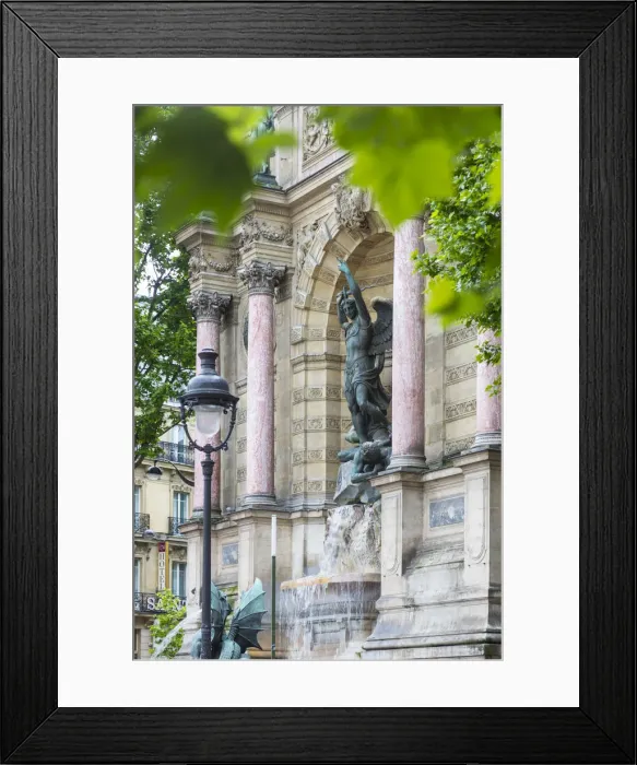 Framed Print : Fountaine St. Michel, Place St. Michel, Rive Gauche, Paris, France Framed Print : Fountaine St. Michel, Place St. Michel, Rive Gauche, Paris, France