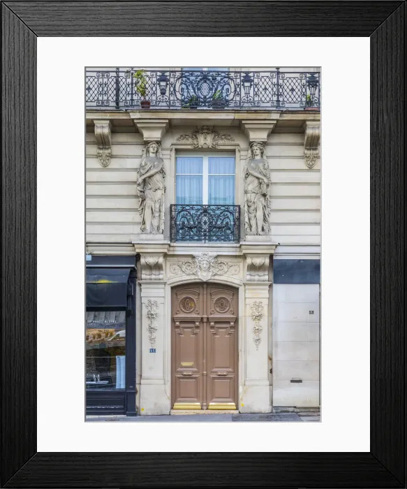 Framed Print : Doorway of apartment building, Paris, France