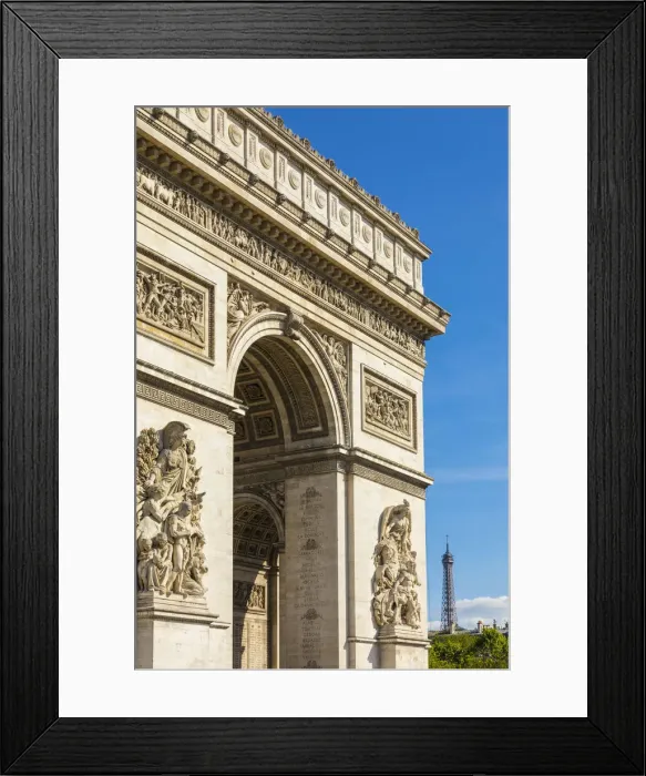 Framed Print : Arc de Triomphe & Eiffel Tower, Paris, France Framed Print : Arc de Triomphe & Eiffel Tower, Paris, France