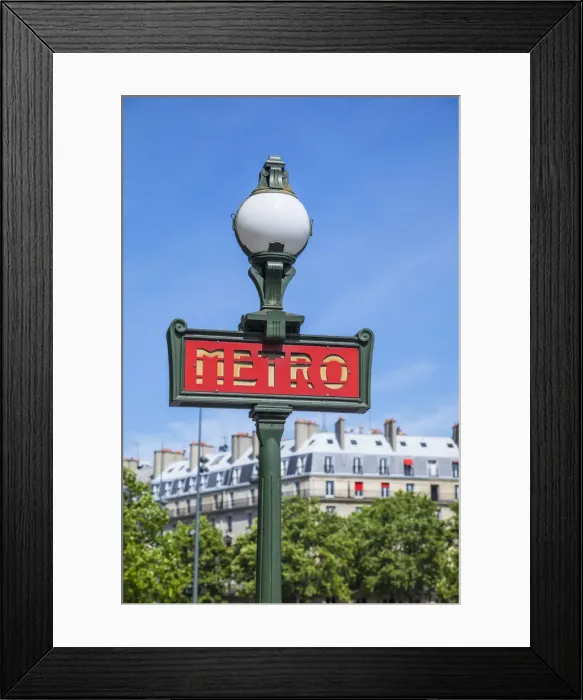 Framed Print : Metro sign, Place de la Republique, Paris, France Framed Print : Metro sign, Place de la Republique, Paris, France