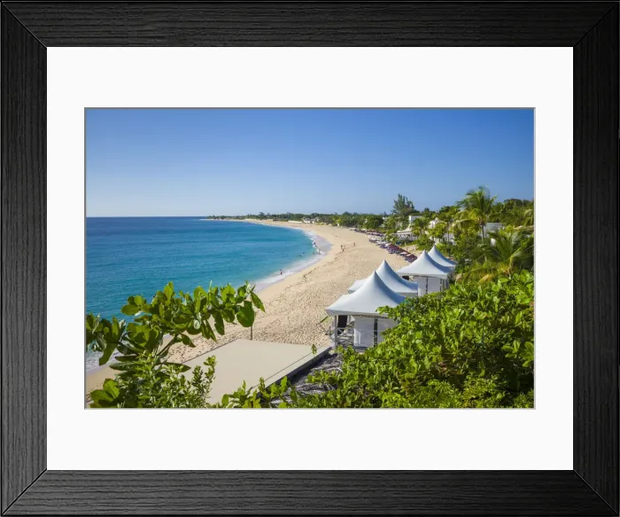 Framed Print : French West Indies, St-Martin, Terres Basses, Baie Longue Beach Framed Print : French West Indies, St-Martin, Terres Basses, Baie Longue Beach