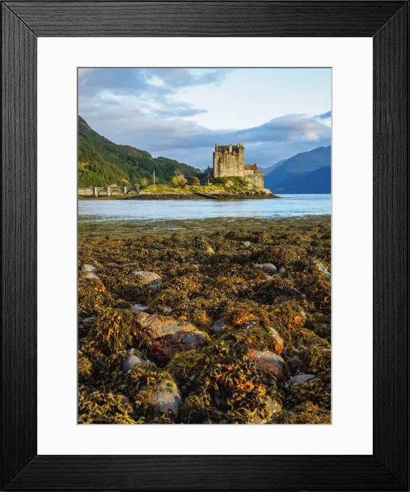 Framed Print : UK, Scotland, Highlands, Dornie, View of the Eilean Donan Castle