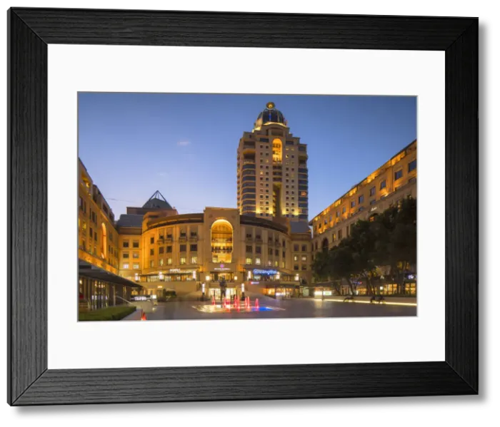 Framed Print : Nelson Mandela Square and Michelangelo Towers at dusk, Sandton, Johannesburg, Gauteng Framed Print : Nelson Mandela Square and Michelangelo Towers at dusk, Sandton, Johannesburg, Gauteng