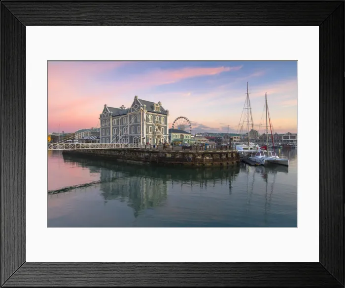 Framed Print : Victoria and Albert (V+A) Waterfront at dawn, Cape Town, Western Cape, South Africa Framed Print : Victoria and Albert (V+A) Waterfront at dawn, Cape Town, Western Cape, South Africa