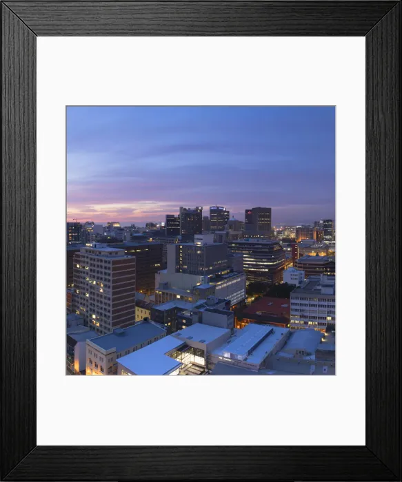 Framed Print : City Bowl at sunset, Cape Town, Western Cape, South Africa Framed Print : City Bowl at sunset, Cape Town, Western Cape, South Africa