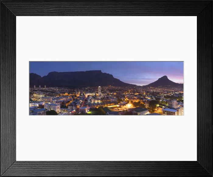 Framed Print : View of Table Mountain at sunset, Cape Town, Western Cape, South Africa Framed Print : View of Table Mountain at sunset, Cape Town, Western Cape, South Africa