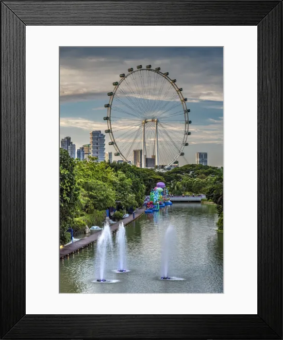 Framed Print : Singapore Flyer ferris wheel, Singapore Framed Print : Singapore Flyer ferris wheel, Singapore