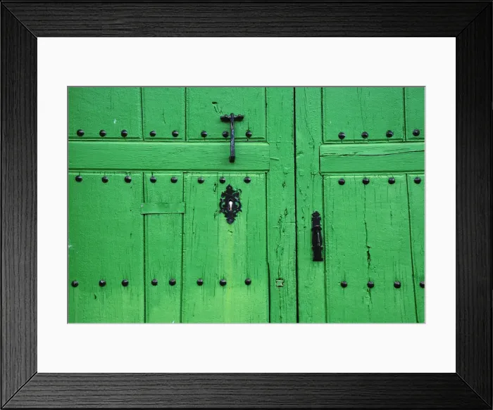 Framed Print : Green traditional door. Castrillo de los Polvazares, Castilla y Leon, Spain Framed Print : Green traditional door. Castrillo de los Polvazares, Castilla y Leon, Spain