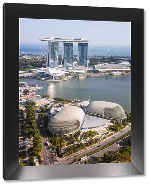 Elevated view of Marina Bay Sands at daytime, Singapore