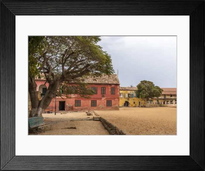 Framed Print : Africa, Senegal, Dakar. A street scene on the island Goree Framed Print : Africa, Senegal, Dakar. A street scene on the island Goree
