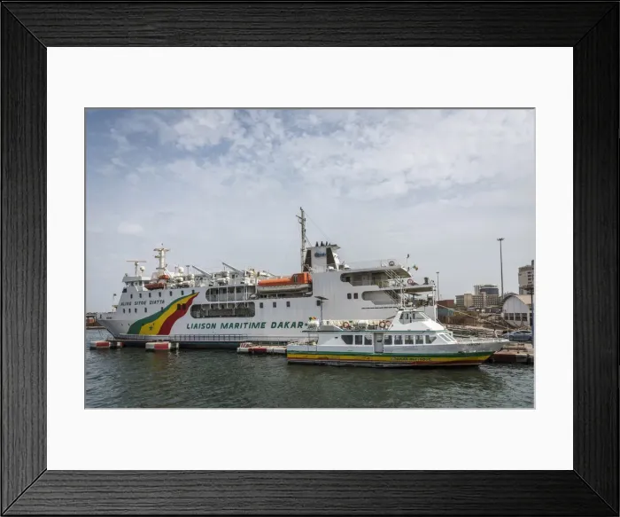 Framed Print : Africa, Senegal, Dakar. The ferry Aline Sitoe Diatta in the port Framed Print : Africa, Senegal, Dakar. The ferry Aline Sitoe Diatta in the port
