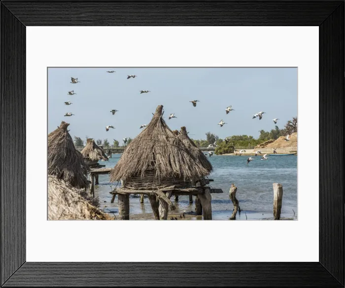 Framed Print : Africa, Senegal, Joal Fadiouth. Traditional food storage constructions Framed Print : Africa, Senegal, Joal Fadiouth. Traditional food storage constructions