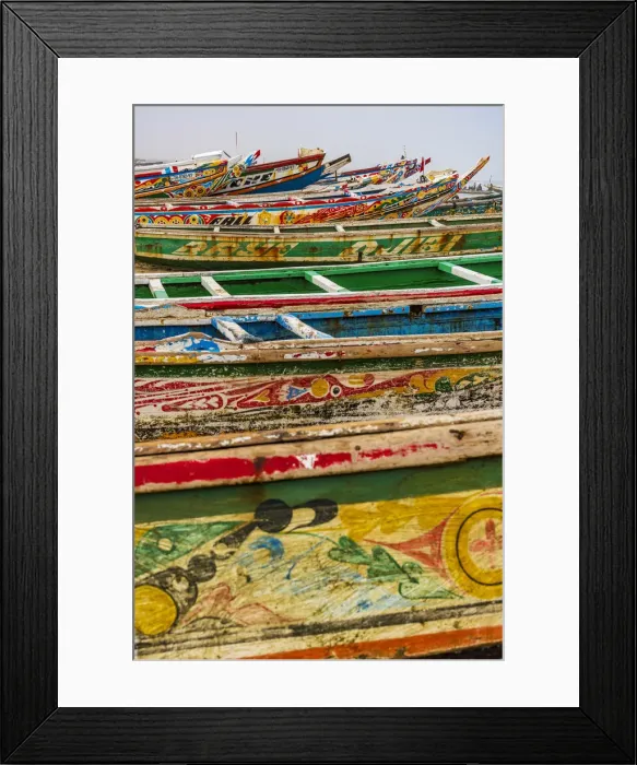 Framed Print : Africa, Senegal, Kayar. Fishing boats on the beach of the fishing village Framed Print : Africa, Senegal, Kayar. Fishing boats on the beach of the fishing village