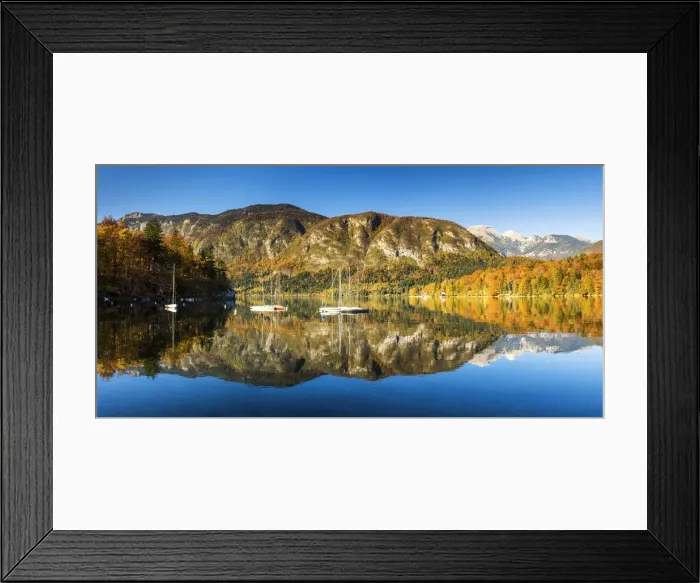 Framed Print : Lake Bohinj in Autumn, Slovenia, Europe Framed Print : Lake Bohinj in Autumn, Slovenia, Europe