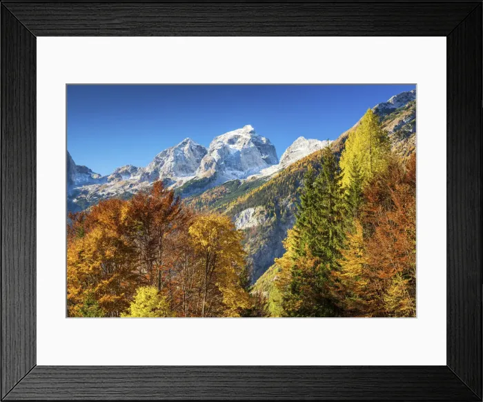 Framed Print : Mt. Mangart in Autumn, Julian Alps, Triglav National Park, Slovenia, Europe Framed Print : Mt. Mangart in Autumn, Julian Alps, Triglav National Park, Slovenia, Europe