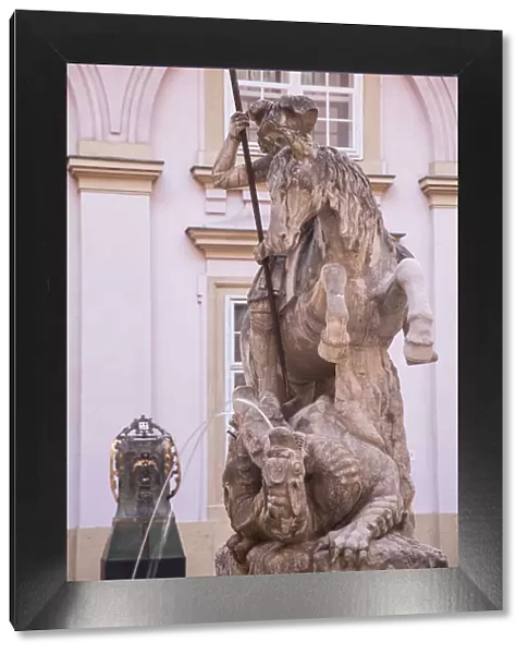 Statue in courtyard in Primates Palace, Bratislava, Slovakia