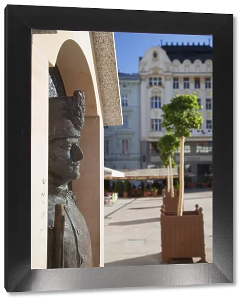 Statue in Hlavne Nam (Main Square), Bratislava, Slovakia