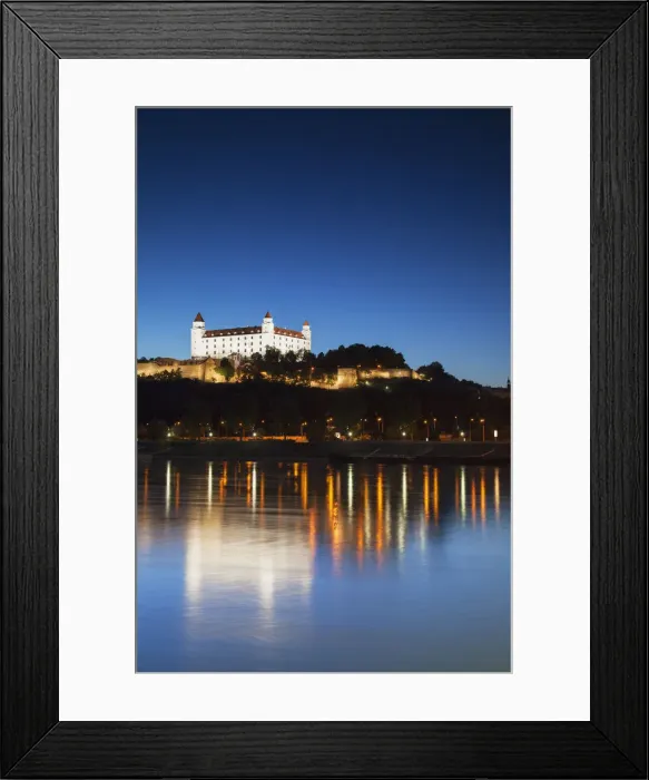 Framed Print : Bratislava Castle at dusk, Bratislava, Slovakia