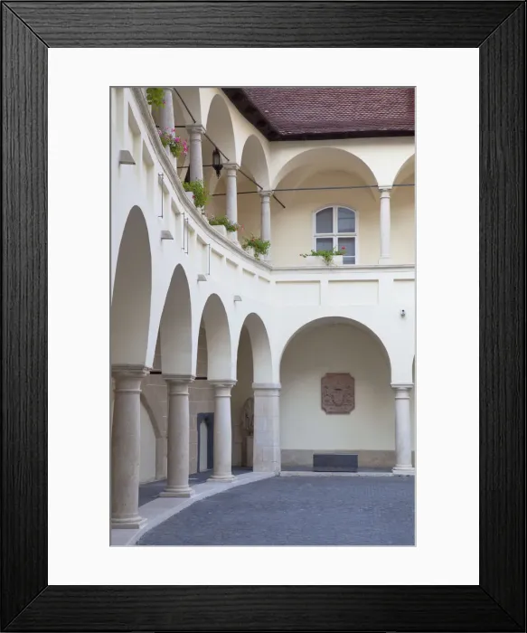 Framed Print : Courtyard of Old Town Hall, Bratislava, Slovakia Framed Print : Courtyard of Old Town Hall, Bratislava, Slovakia