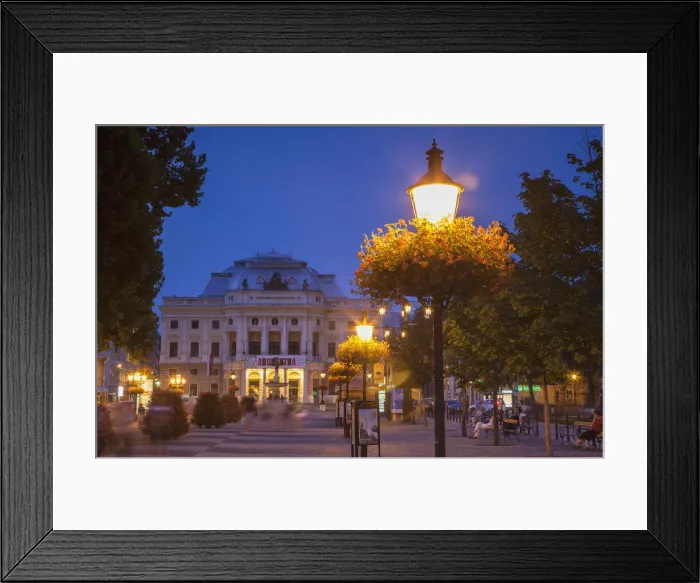 Framed Print : Slovak National Theatre at dusk, Bratislava, Slovakia Framed Print : Slovak National Theatre at dusk, Bratislava, Slovakia