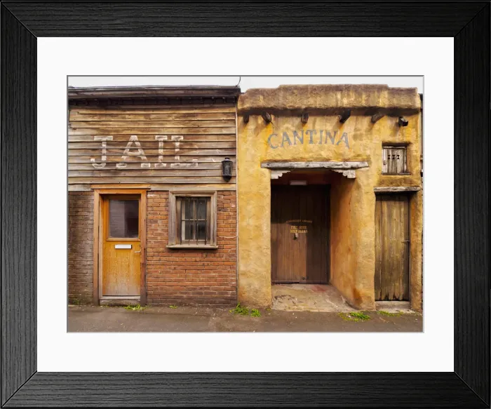 Framed Print : UK, Scotland, Lothian, Edinburgh, Morningside, Wild West Film Set Framed Print : UK, Scotland, Lothian, Edinburgh, Morningside, Wild West Film Set