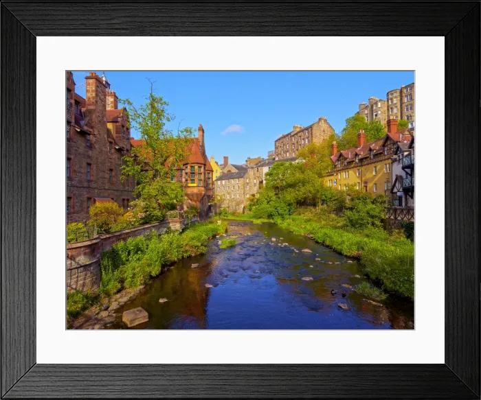 Framed Print : UK, Scotland, Lothian, Edinburgh, View of the Water of Leith and the Dean Village Framed Print : UK, Scotland, Lothian, Edinburgh, View of the Water of Leith and the Dean Village