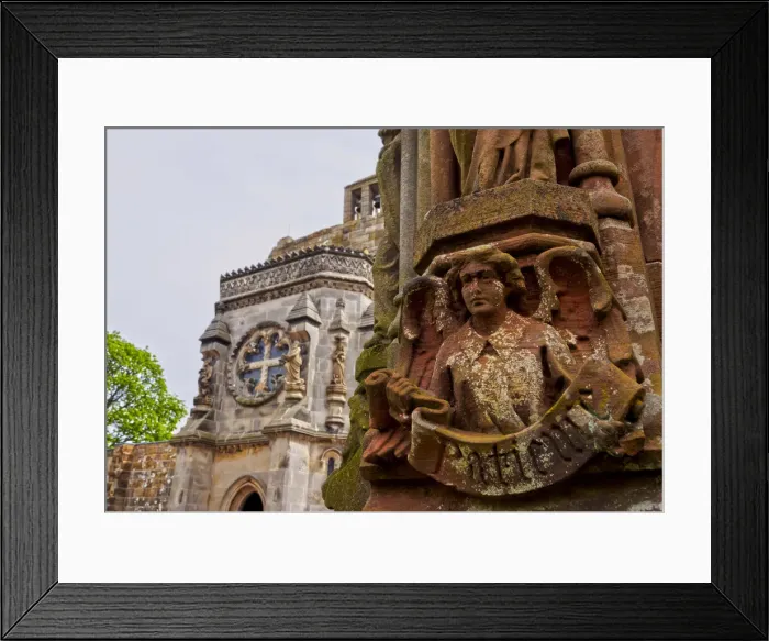 Framed Print : UK, Scotland, Midothian, Edinburgh Area, Roslin, View of the Rosslyn Chapel Framed Print : UK, Scotland, Midothian, Edinburgh Area, Roslin, View of the Rosslyn Chapel